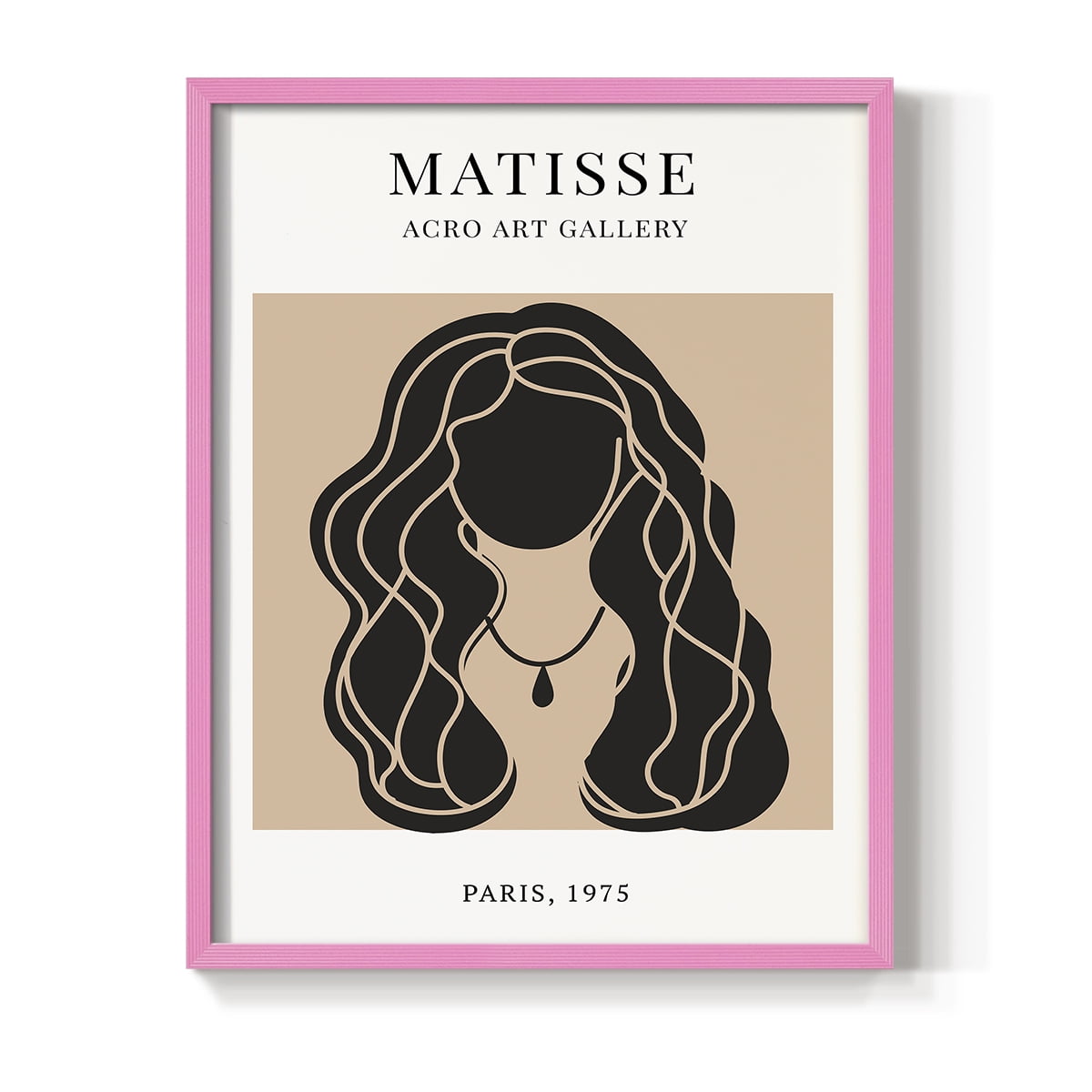 Matisse CXIX Framed Print in Pink Solid Wood 8 x 10 Framed Print