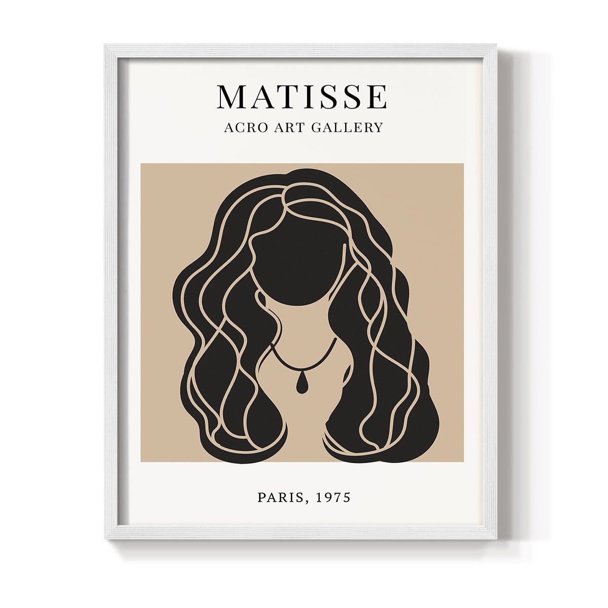 Matisse CXIX Framed Print in White Solid Wood 8 x 10 Framed Print