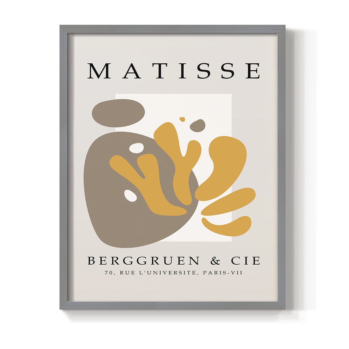 Matisse CXL Framed Print in Gray Solid Wood 22 x 28 Framed Print