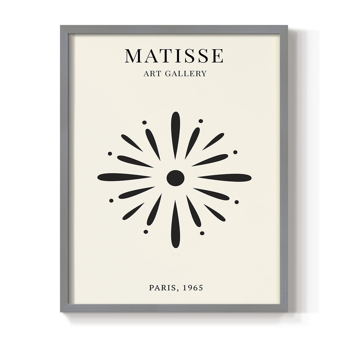 Matisse CXLI Framed Print in Gray Solid Wood 11 x 14 Framed Print