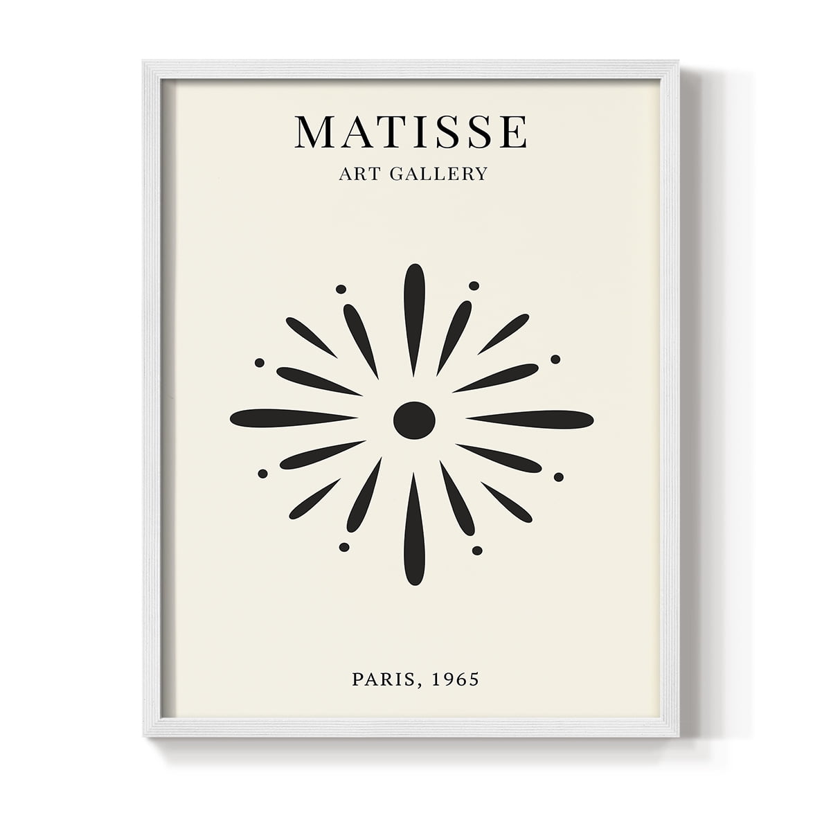 Matisse CXLI Framed Print in White Solid Wood 11 x 14 Framed Print