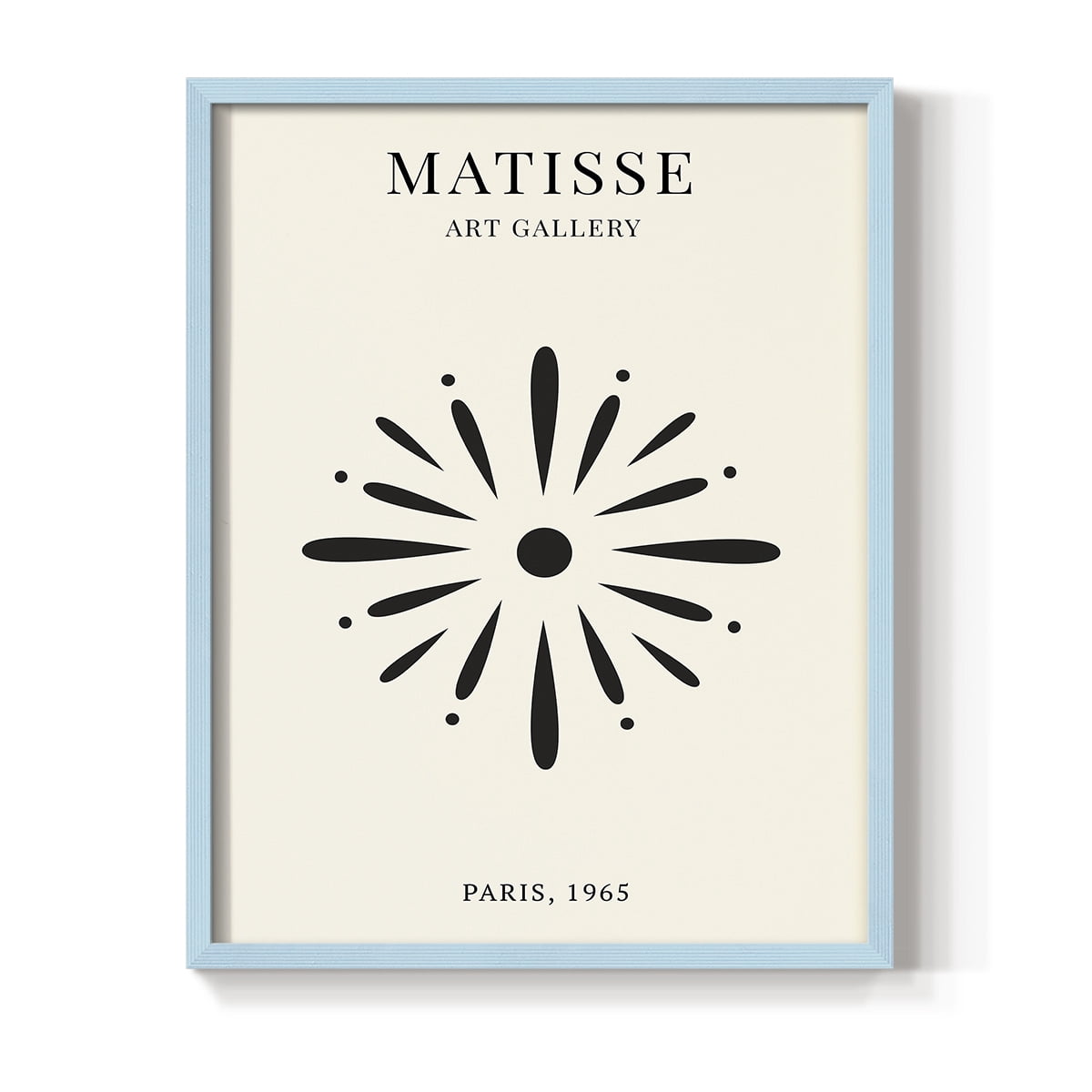Matisse CXLI Framed Print in Blue Solid Wood 11 x 14 Framed Print