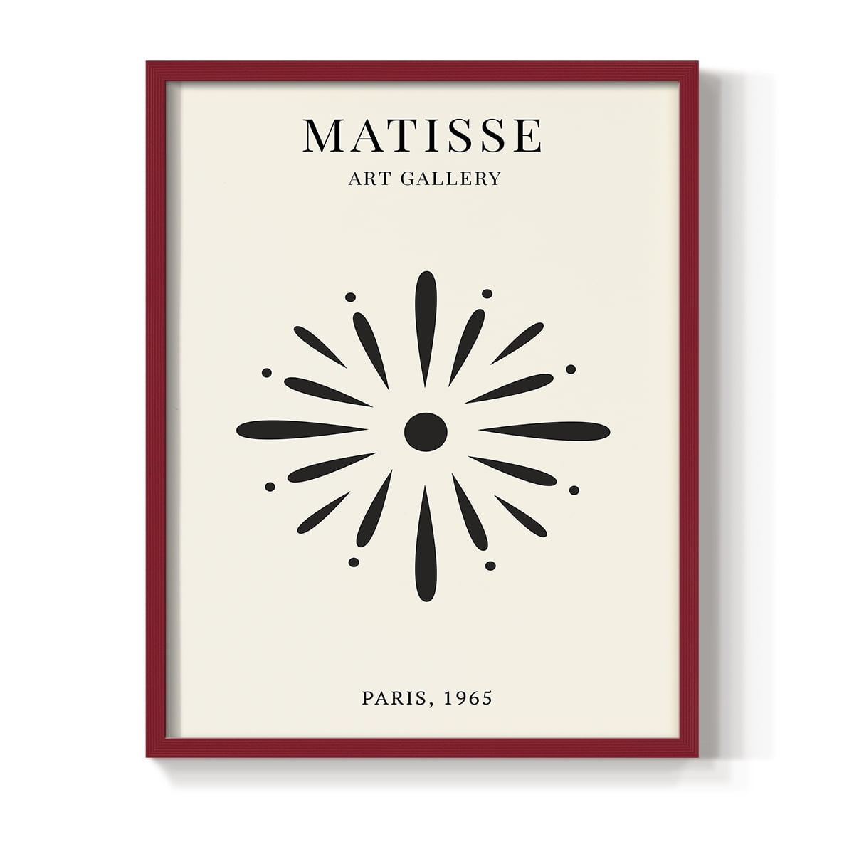Matisse CXLI Framed Print in Red Solid Wood 8 x 10 Framed Print