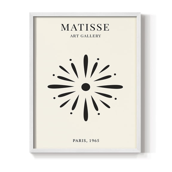 Matisse CXLI Framed Print in White Solid Wood 8 x 10 Framed Print