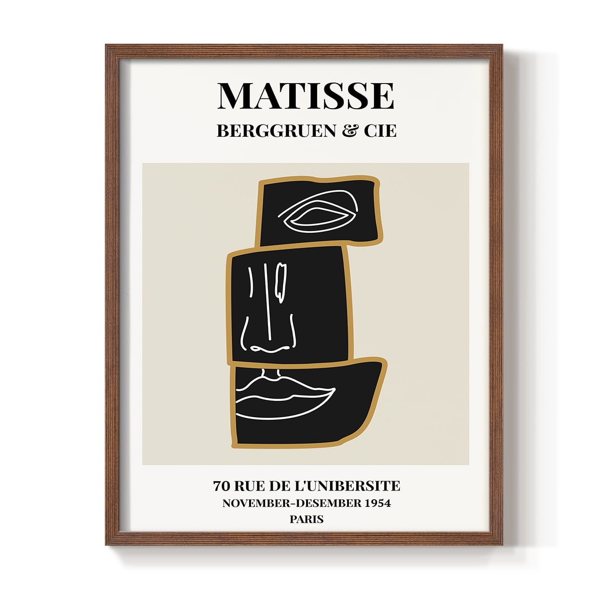 Matisse CXLII Framed Print in Brown Solid Wood 11 x 14 Framed Print