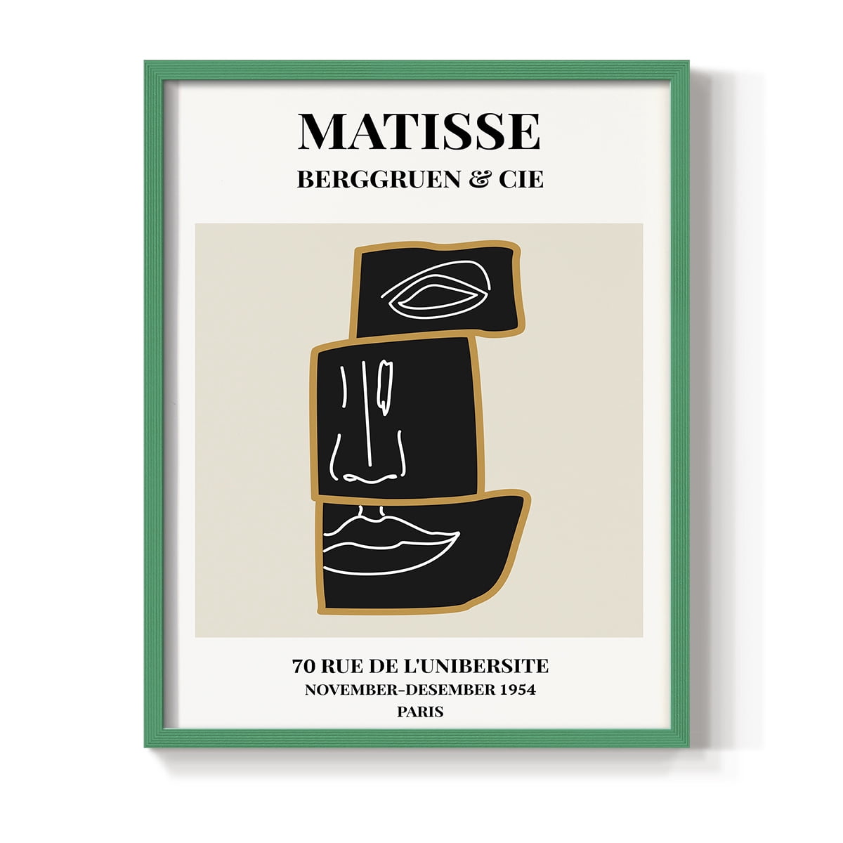Matisse CXLII Framed Print in Green Solid Wood 22 x 28 Framed Print