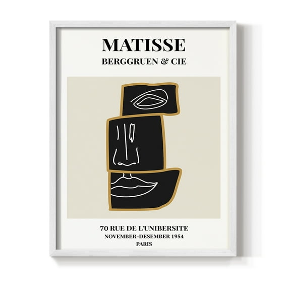 Matisse CXLII Framed Print in White Solid Wood 8 x 10 Framed Print