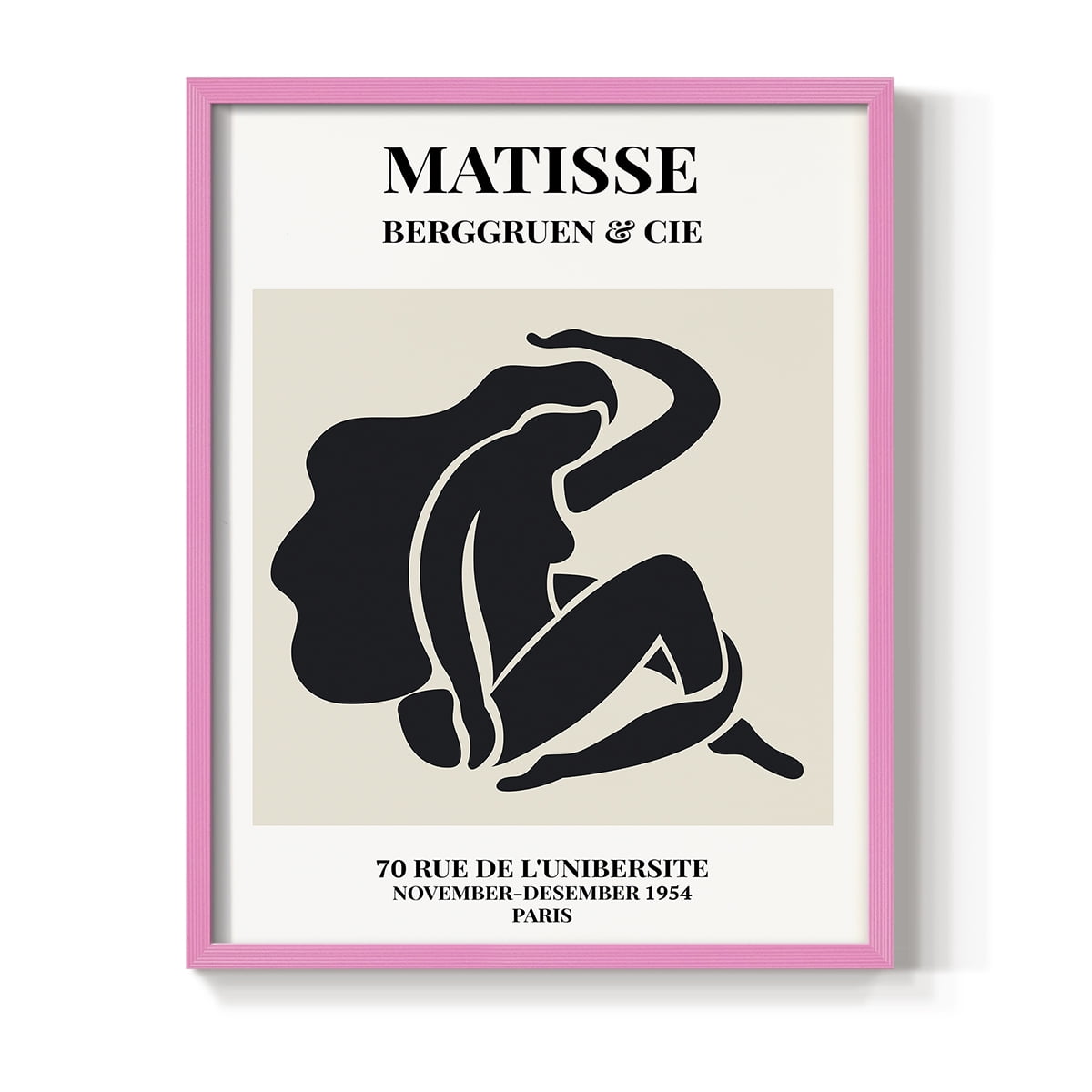 Matisse CXLIV Framed Print in Pink Solid Wood 11 x 14 Framed Print