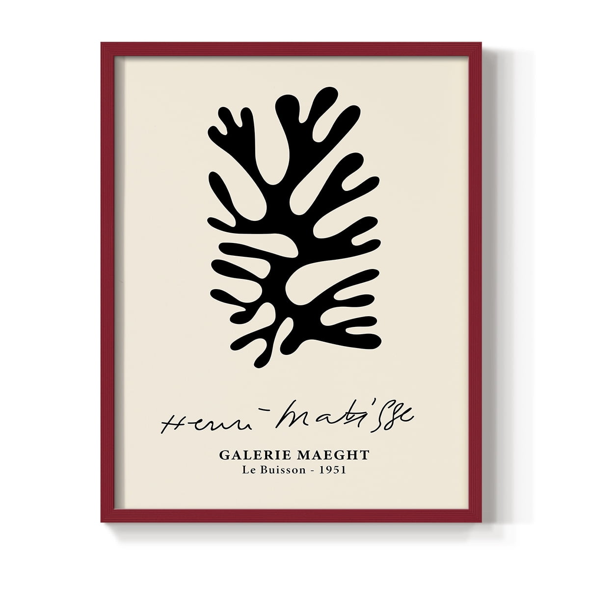 Matisse CXLIX Framed Print in Red Solid Wood 11 x 14 Framed Print