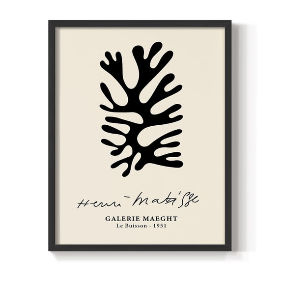Matisse CXLIX Framed Print in Black Solid Wood 22 x 28 Framed Print