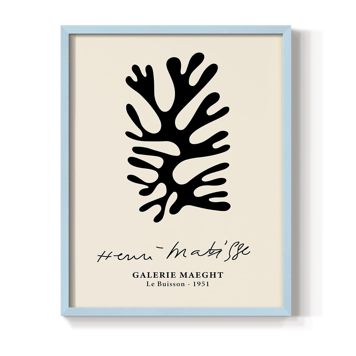 Matisse CXLIX Framed Print in Blue Solid Wood 8 x 10 Framed Print