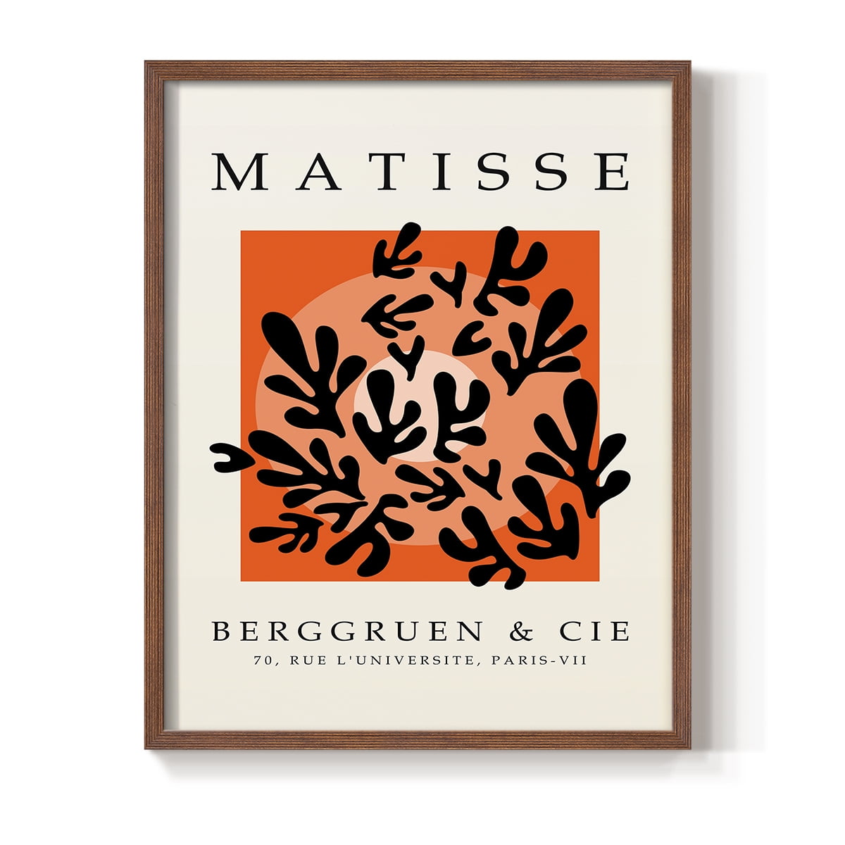 Matisse CXLV Framed Print in Brown Solid Wood 11 x 14 Framed Print
