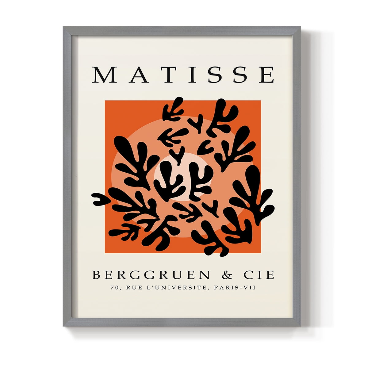 Matisse CXLV Framed Print in Gray Solid Wood 22 x 28 Framed Print