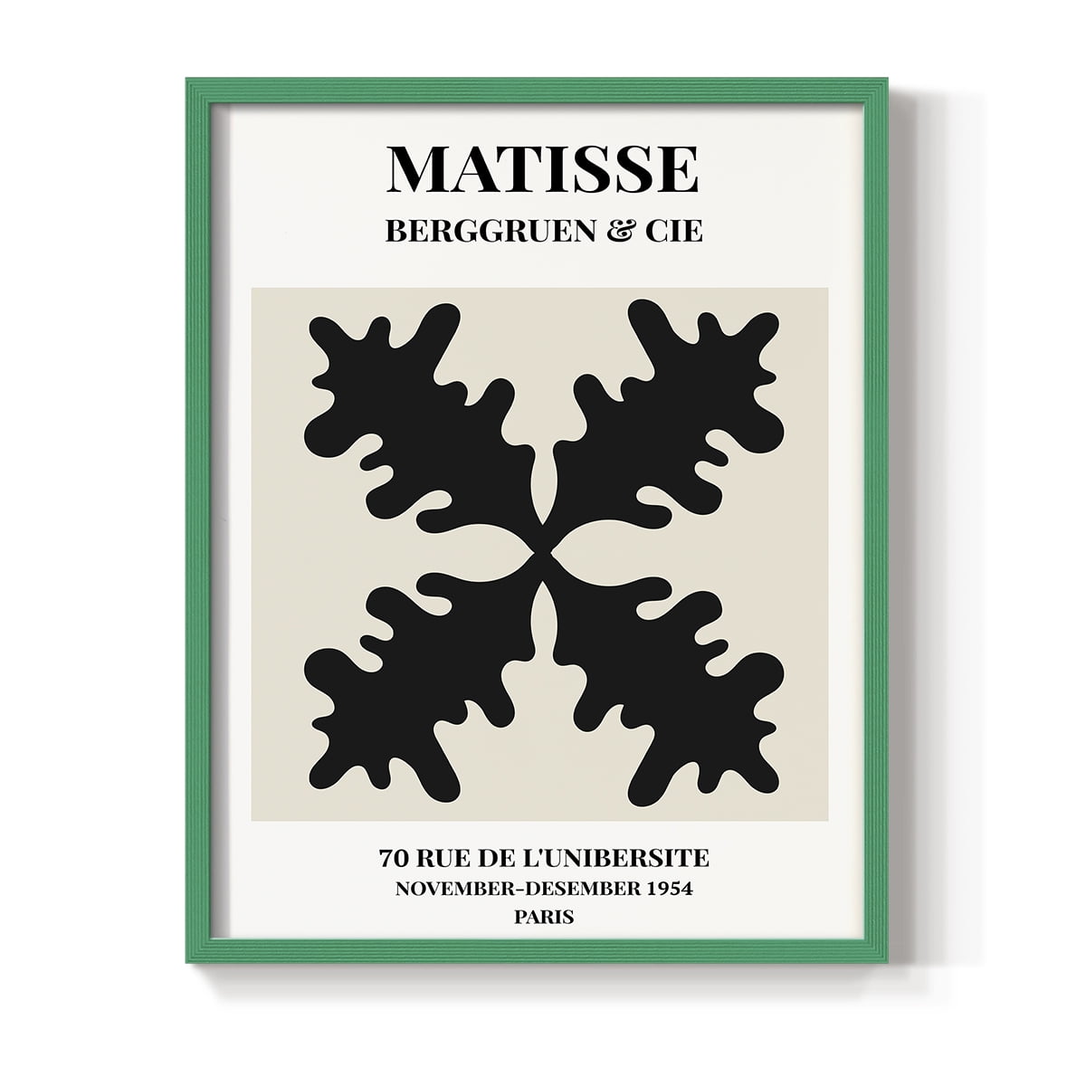 Matisse CXLVI Framed Print in Green Solid Wood 11 x 14 Framed Print