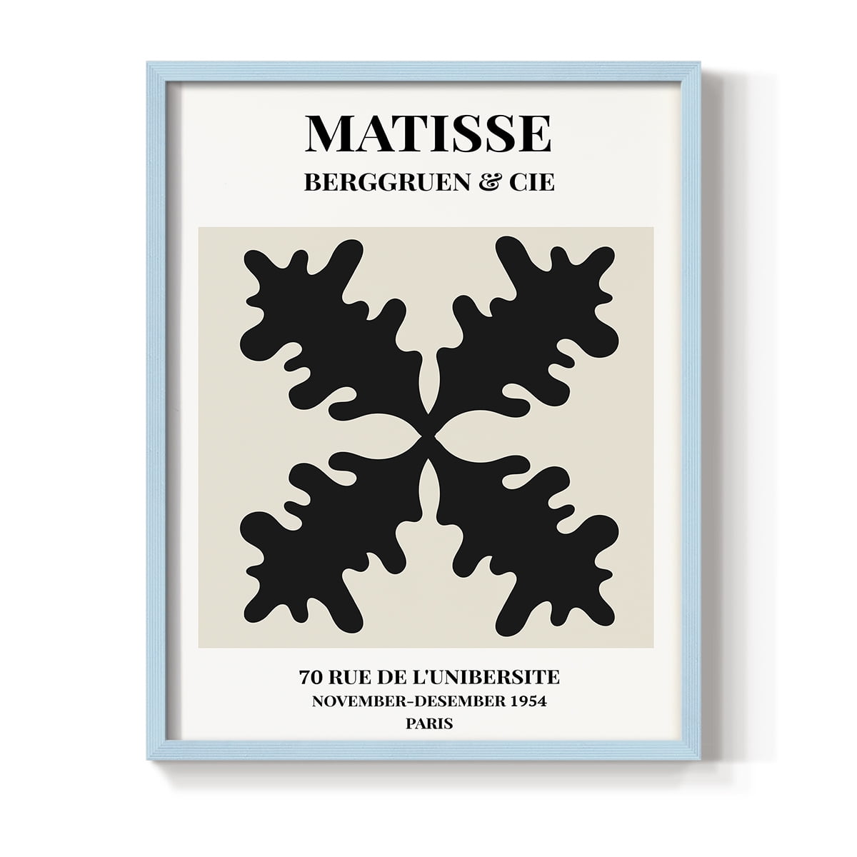 Matisse CXLVI Framed Print in Blue Solid Wood 8 x 10 Framed Print