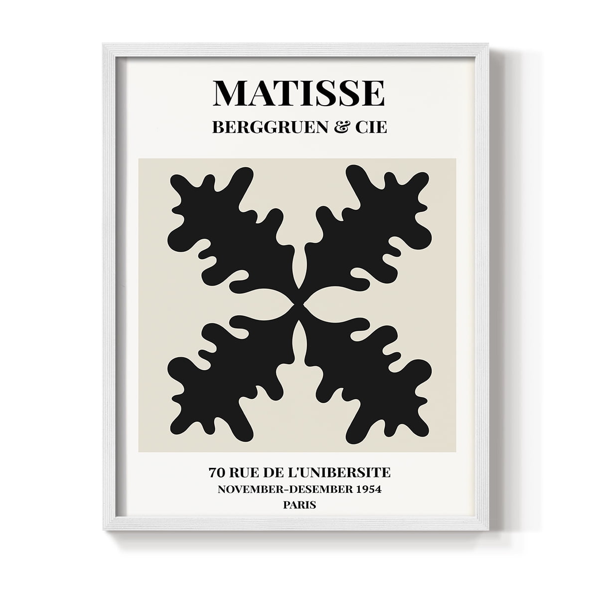 Matisse CXLVI Framed Print in White Solid Wood 8 x 10 Framed Print