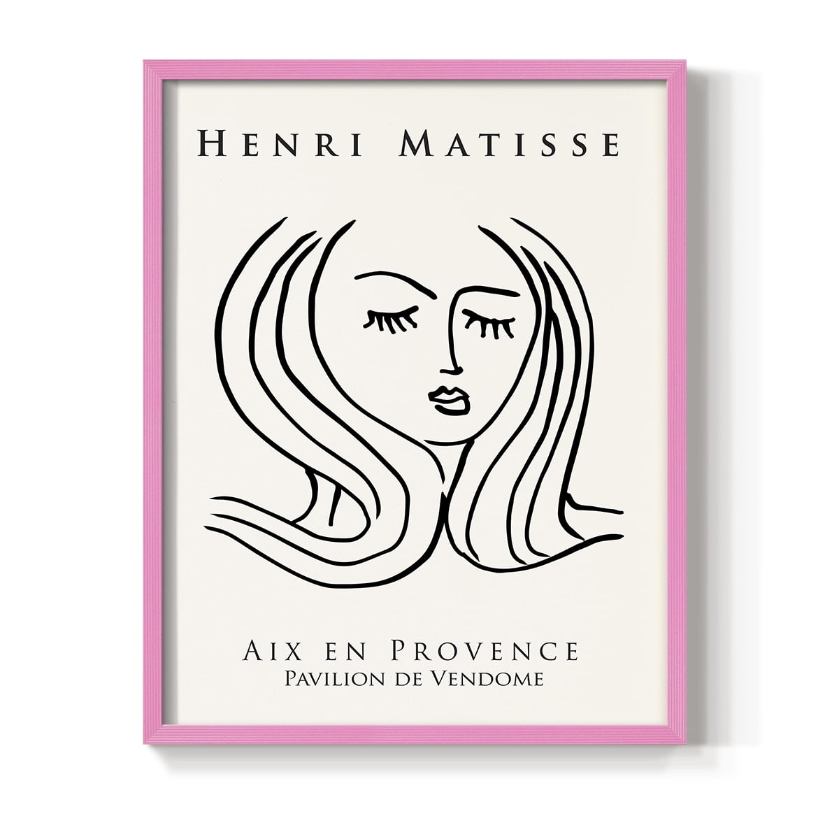 Matisse CXLVII Framed Print in Pink Solid Wood 11 x 14 Framed Print