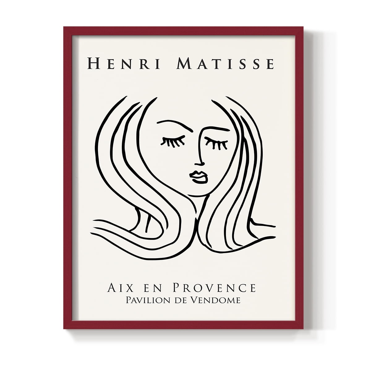 Matisse CXLVII Framed Print in Red Solid Wood 8 x 10 Framed Print