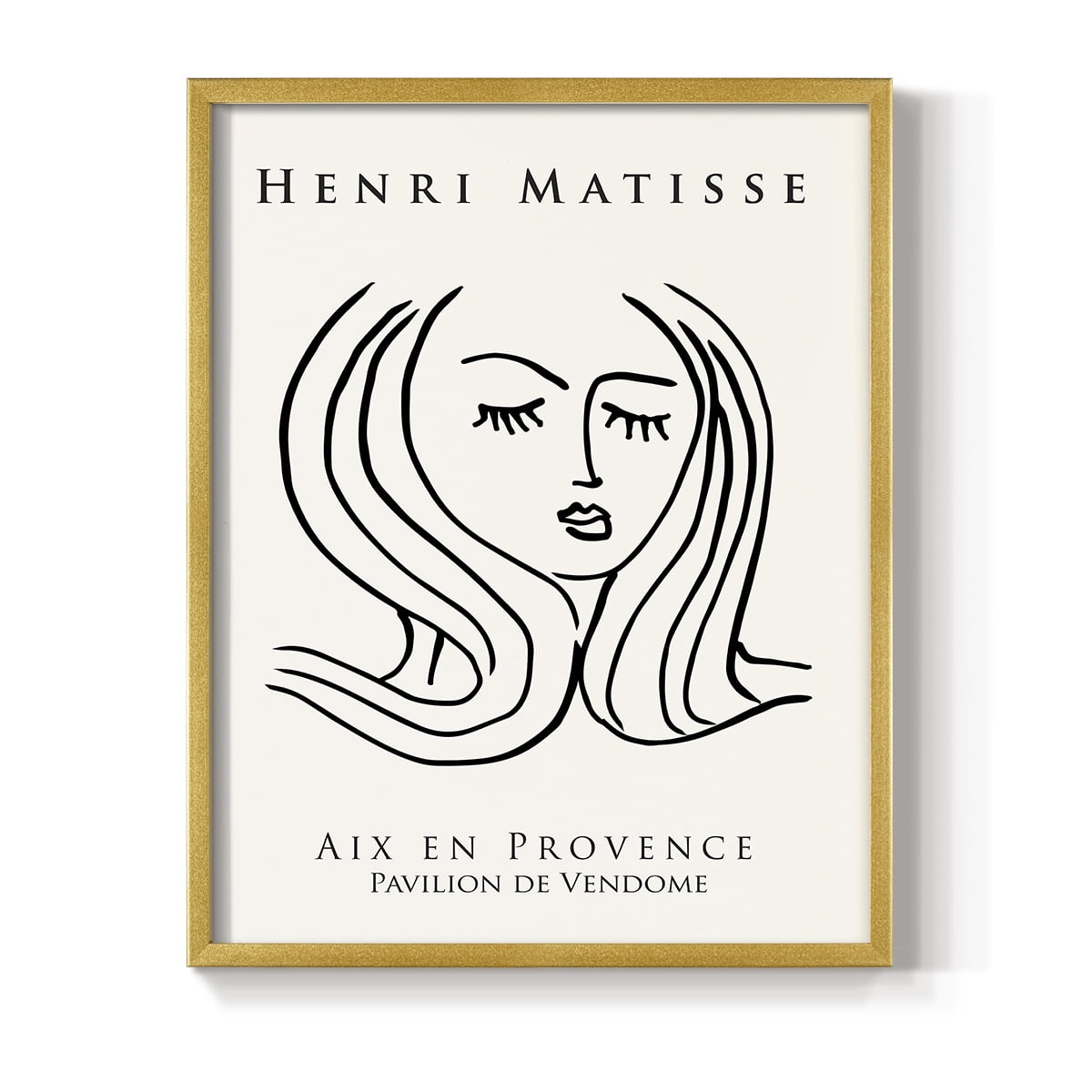 Matisse CXLVII Framed Print in Gold Solid Wood 8 x 10 Framed Print