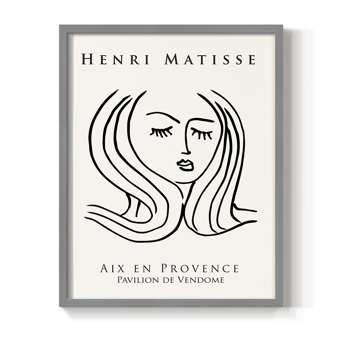 Matisse CXLVII Framed Print in Gray Solid Wood 8 x 10 Framed Print