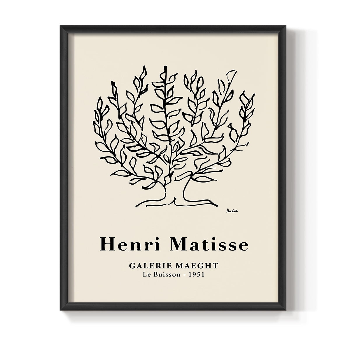 Matisse CXLVIII Framed Print in Black Solid Wood 11 x 14 Framed Print