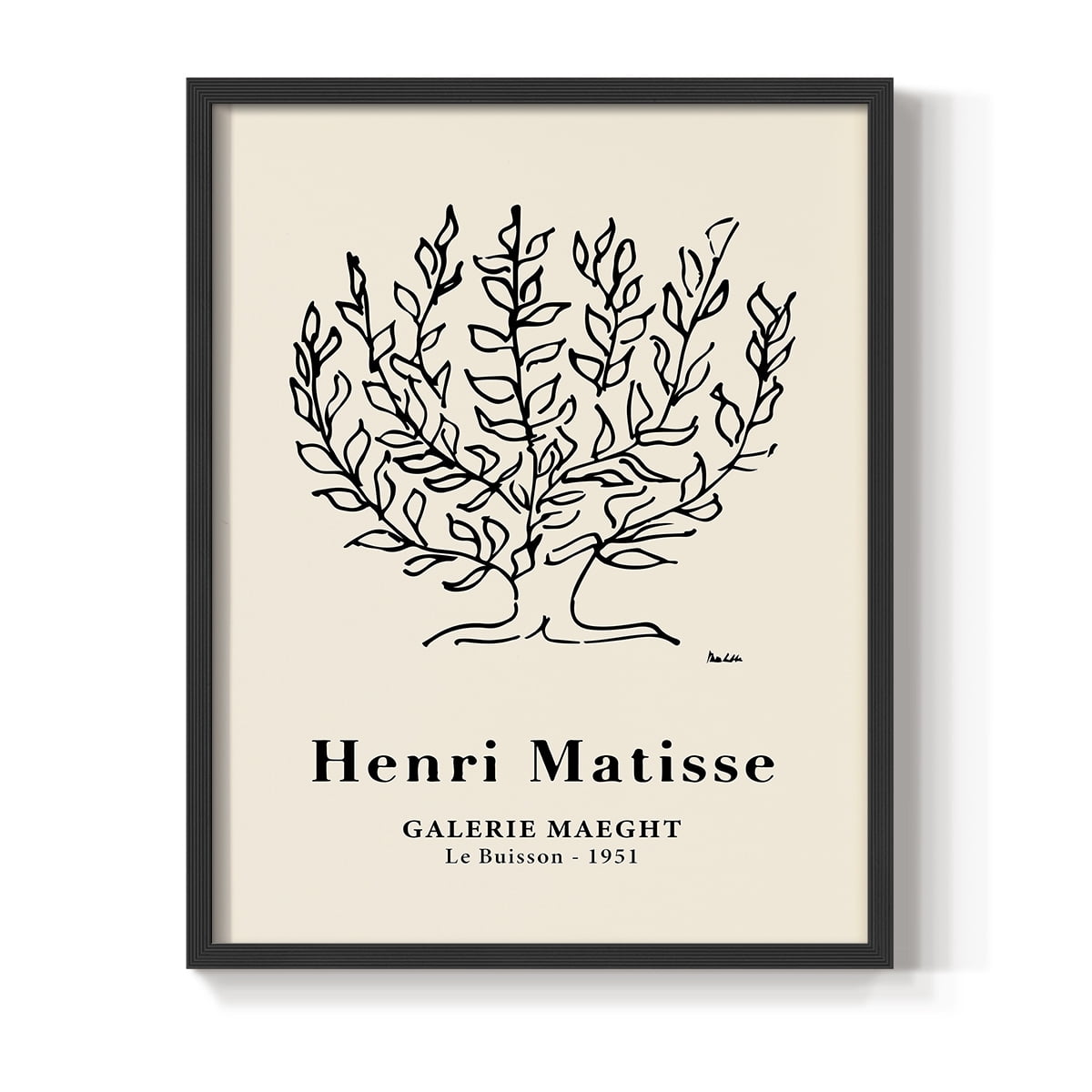 Matisse CXLVIII Framed Print in Black Solid Wood 22 x 28 Framed Print