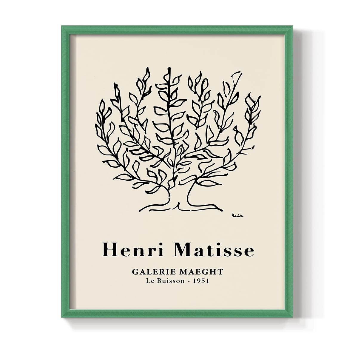 Matisse CXLVIII Framed Print in Green Solid Wood 8 x 10 Framed Print