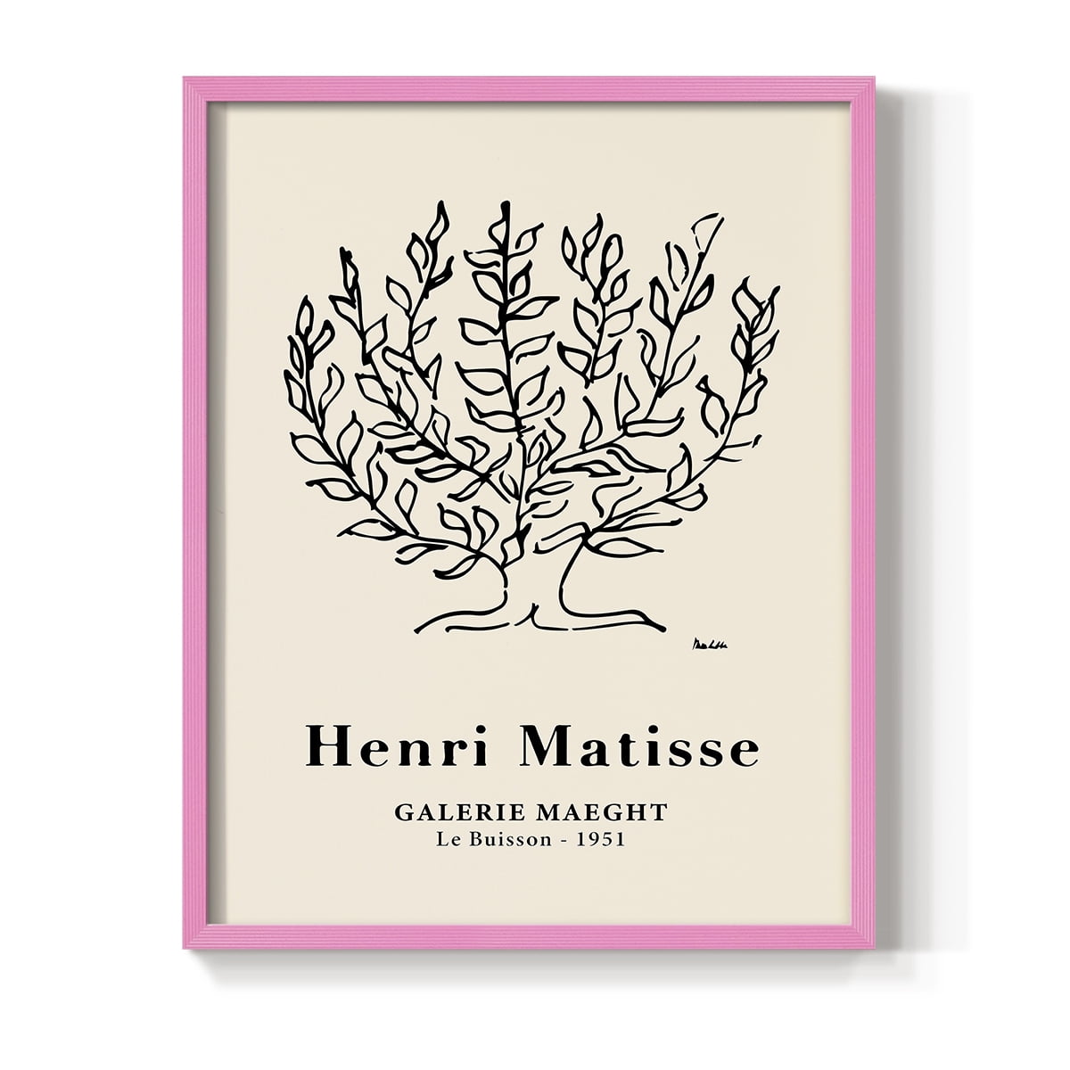 Matisse CXLVIII Framed Print in Pink Solid Wood 8 x 10 Framed Print