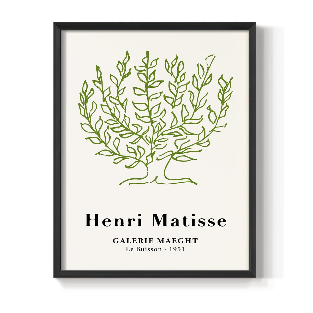 Matisse CXV Framed Print in Black Solid Wood 22 x 28 Framed Print