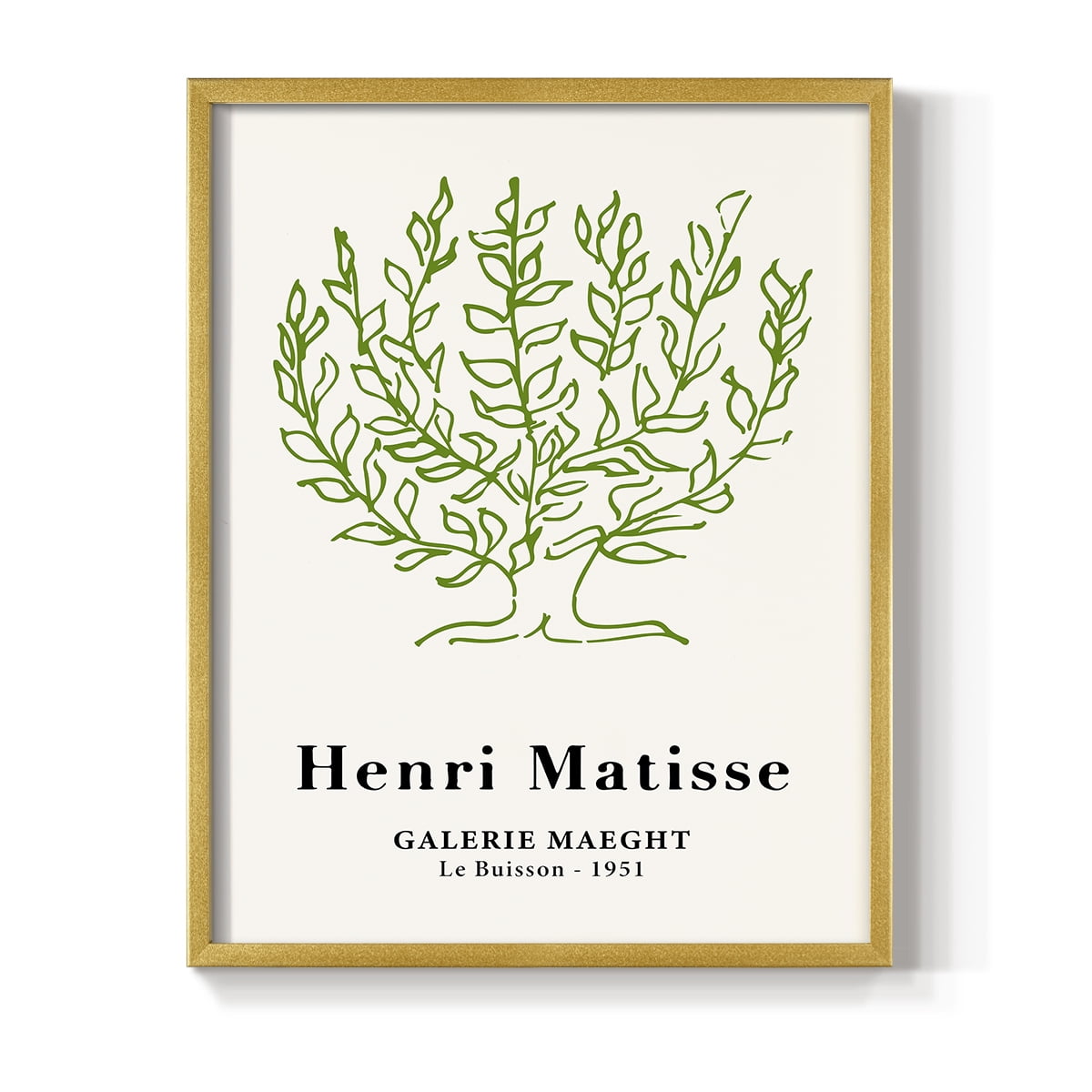Matisse CXV Framed Print in Gold Solid Wood 8 x 10 Framed Print