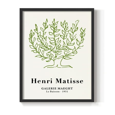 Matisse CXV Framed Print in Black Solid Wood 8 x 10 Framed Print