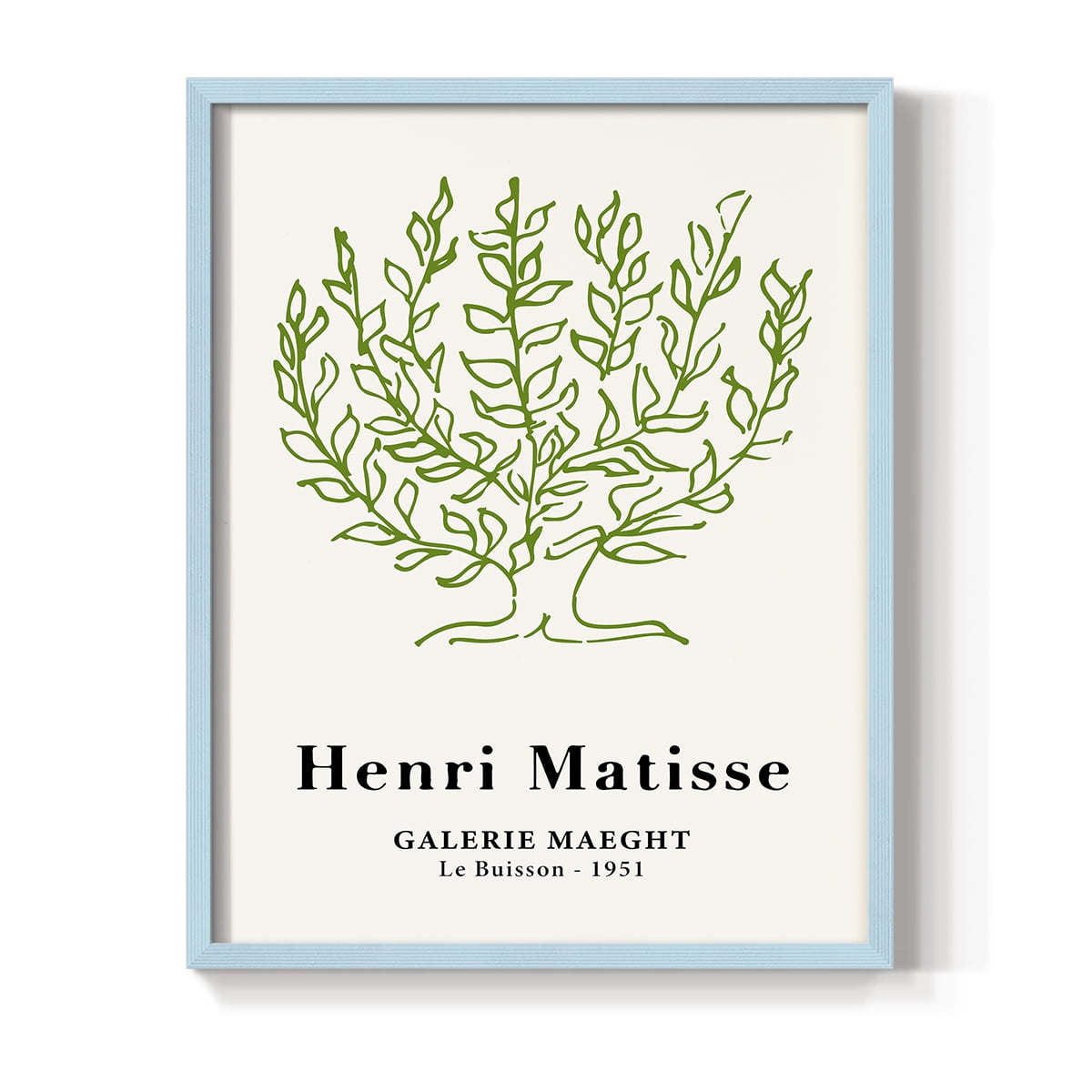 Matisse CXV Framed Print in Blue Solid Wood 8 x 10 Framed Print