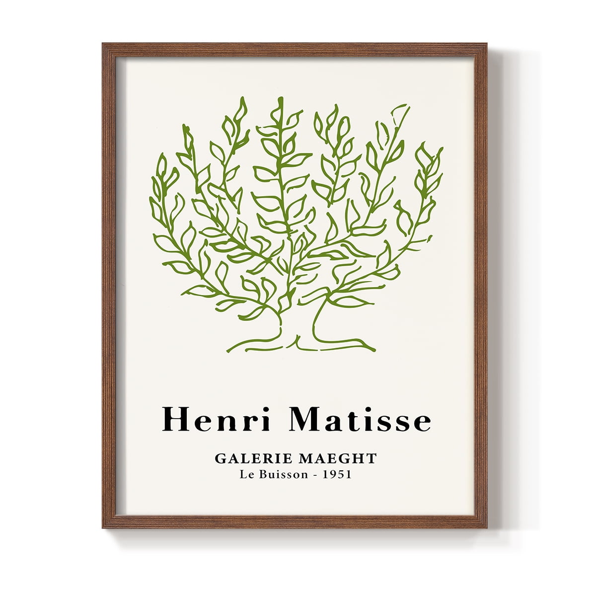 Matisse CXV Framed Print in Brown Solid Wood 8 x 10 Framed Print