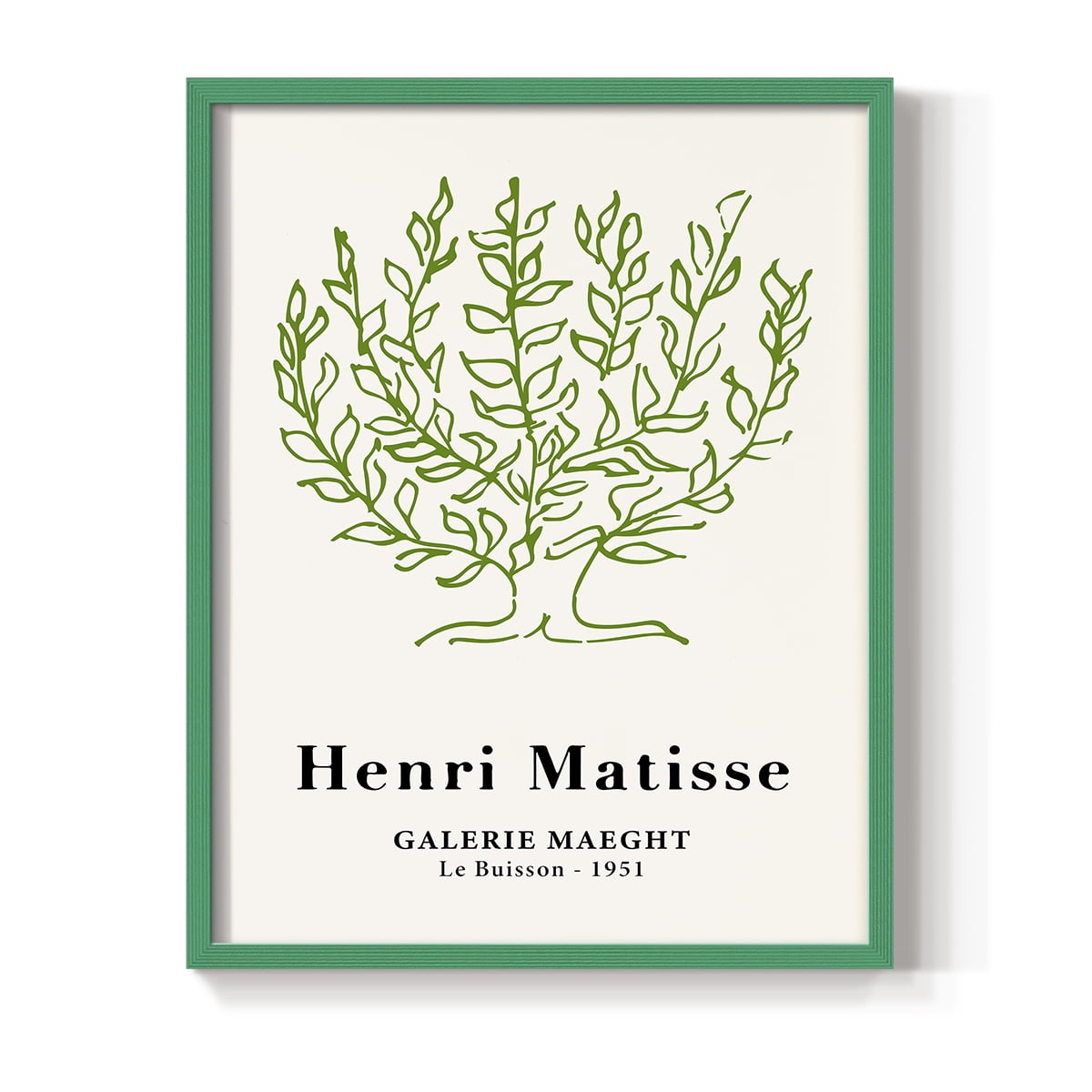 Matisse CXV Framed Print in Green Solid Wood 8 x 10 Framed Print