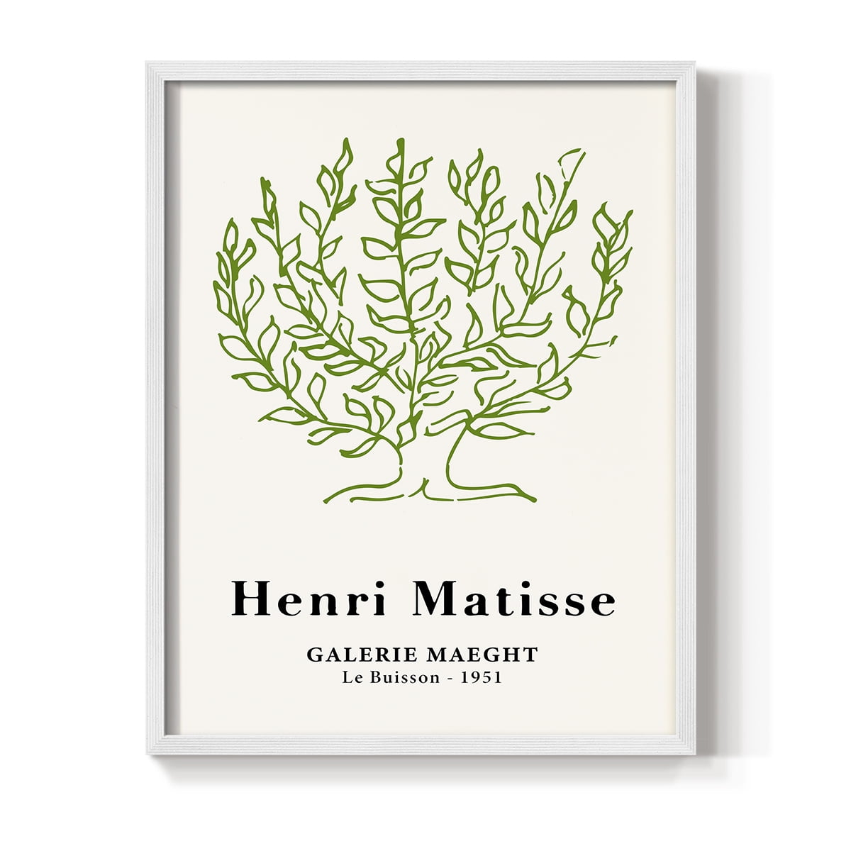 Matisse CXV Framed Print in White Solid Wood 8 x 10 Framed Print