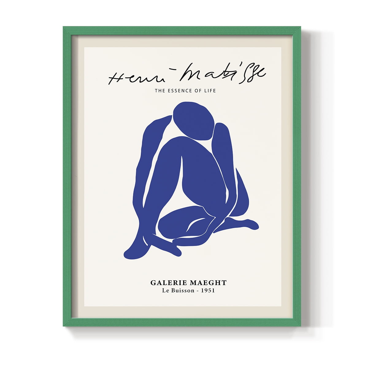 Matisse CXVI Framed Print in Green Solid Wood 11 x 14 Framed Print
