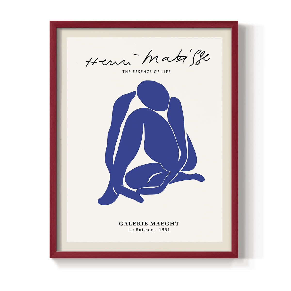 Matisse CXVI Framed Print in Red Solid Wood 11 x 14 Framed Print