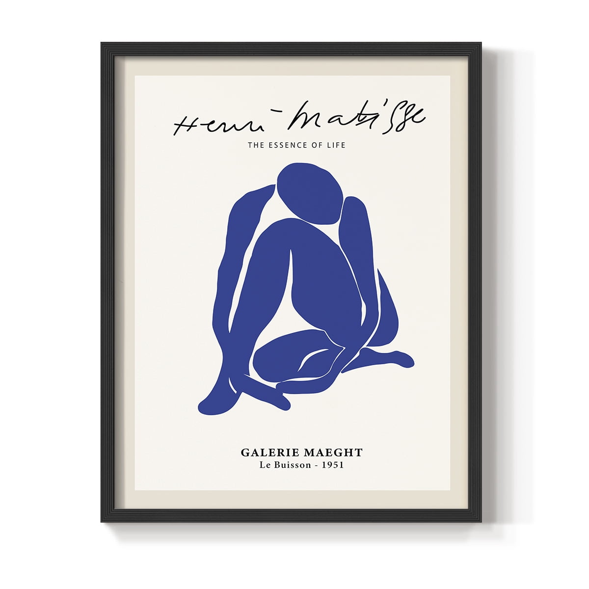 Matisse CXVI Framed Print in Black Solid Wood 22 x 28 Framed Print