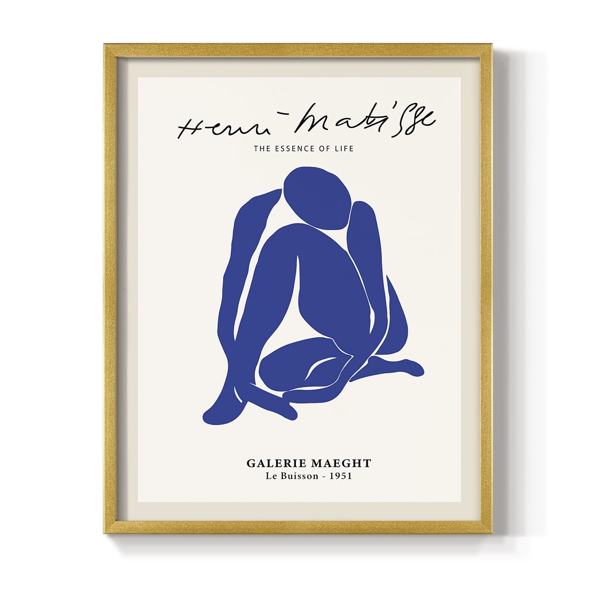 Matisse CXVI Framed Print in Gold Solid Wood 22 x 28 Framed Print