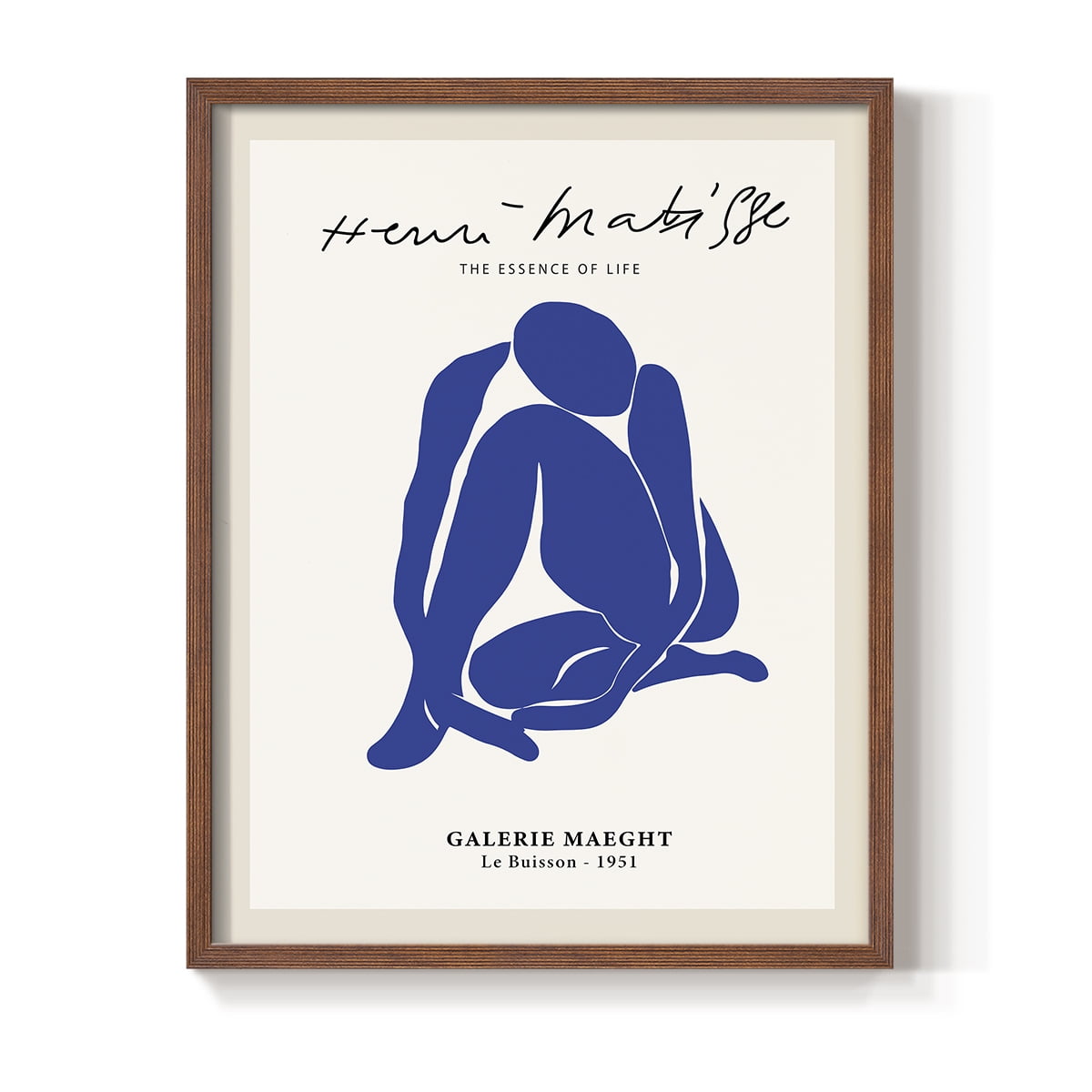 Matisse CXVI Framed Print in Brown Solid Wood 8 x 10 Framed Print