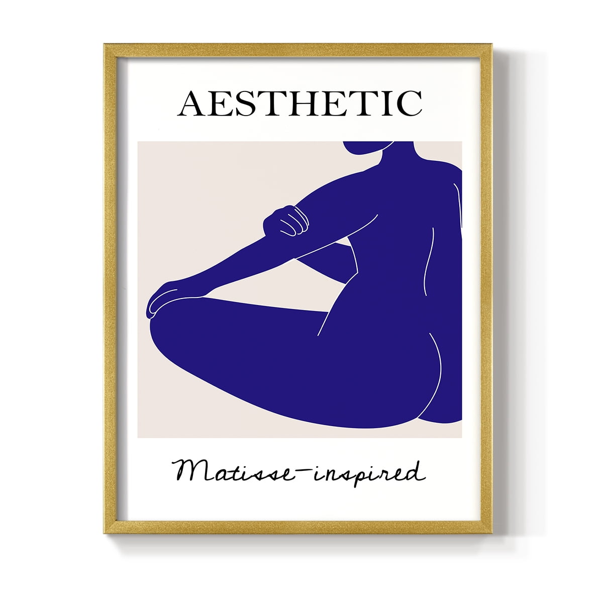 Matisse CXVII Framed Print in Gold Solid Wood 16 x 20 Framed Print