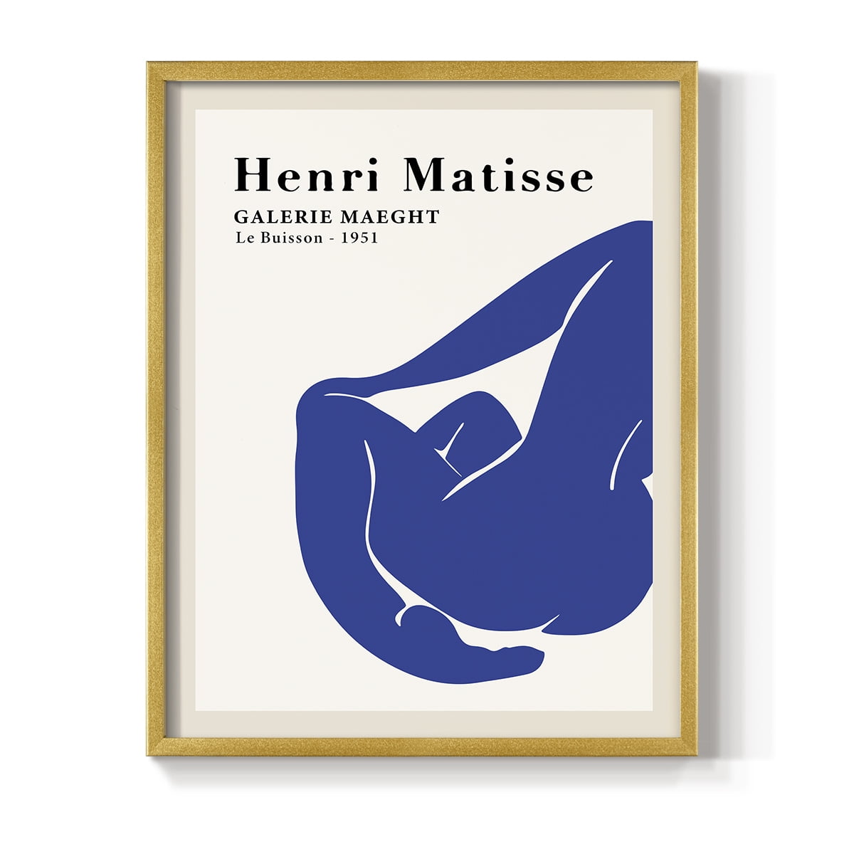 Matisse CXVIII Framed Print in Gold Solid Wood 11 x 14 Framed Print