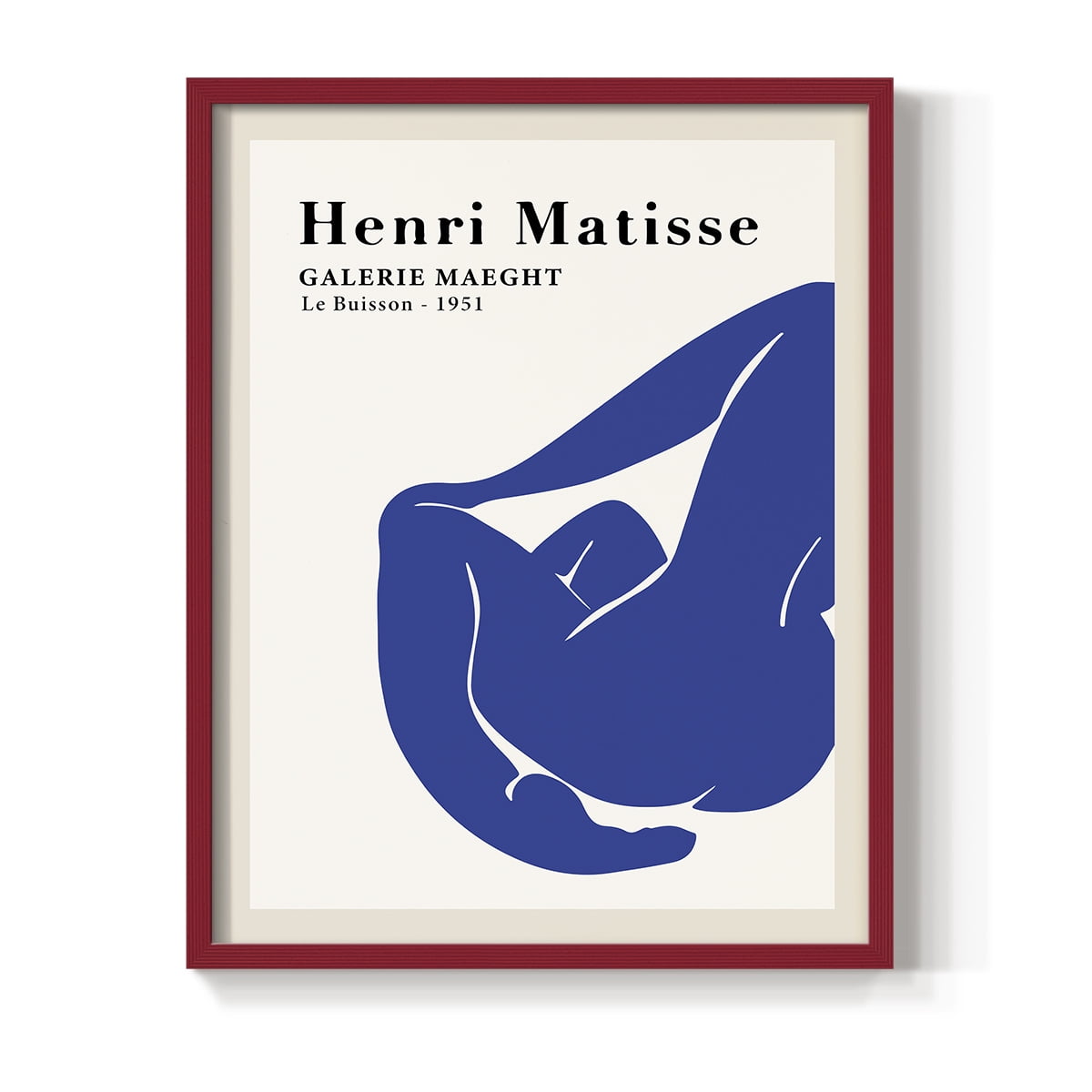Matisse CXVIII Framed Print in Red Solid Wood 16 x 20 Framed Print