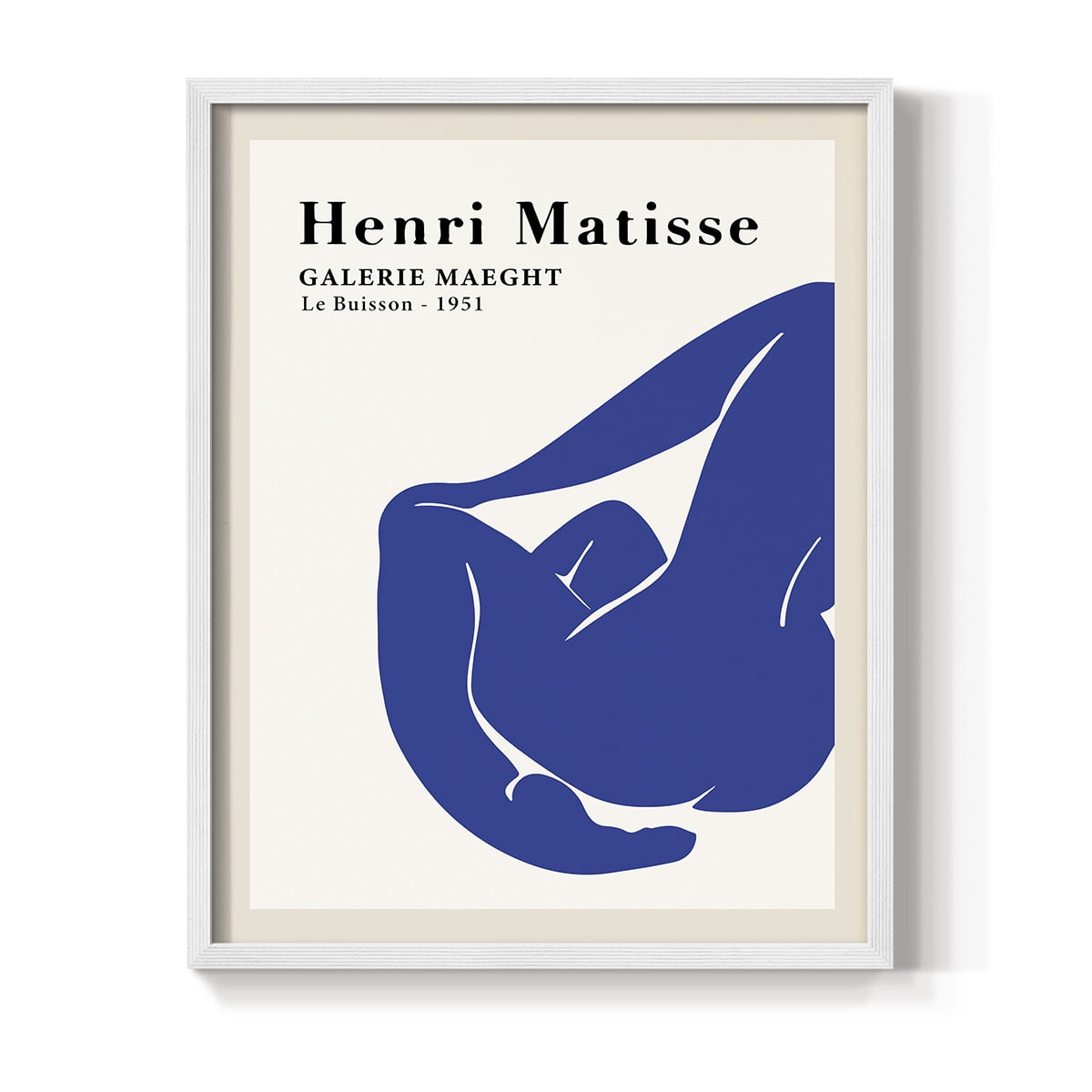 Matisse CXVIII Framed Print in White Solid Wood 22 x 28 Framed Print