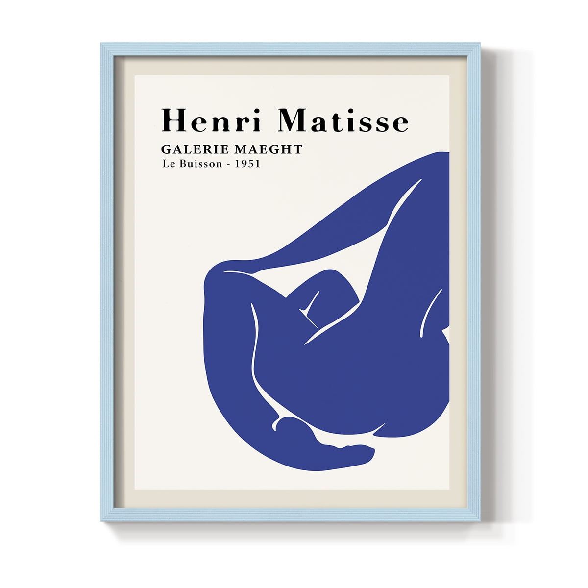 Matisse CXVIII Framed Print in Blue Solid Wood 8 x 10 Framed Print