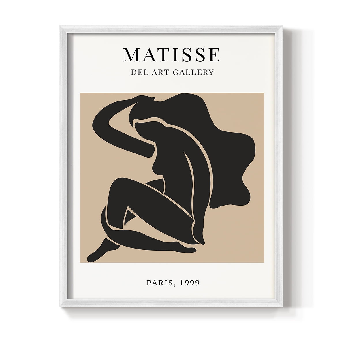 Matisse CXX Framed Print in White Solid Wood 11 x 14 Framed Print