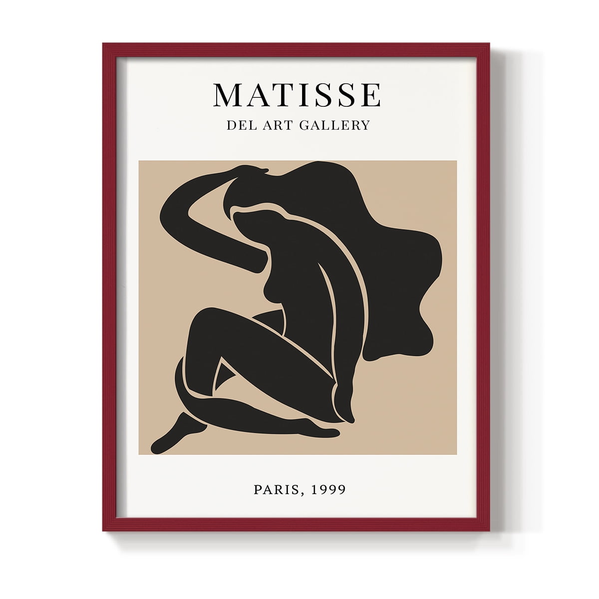 Matisse CXX Framed Print in Red Solid Wood 8 x 10 Framed Print