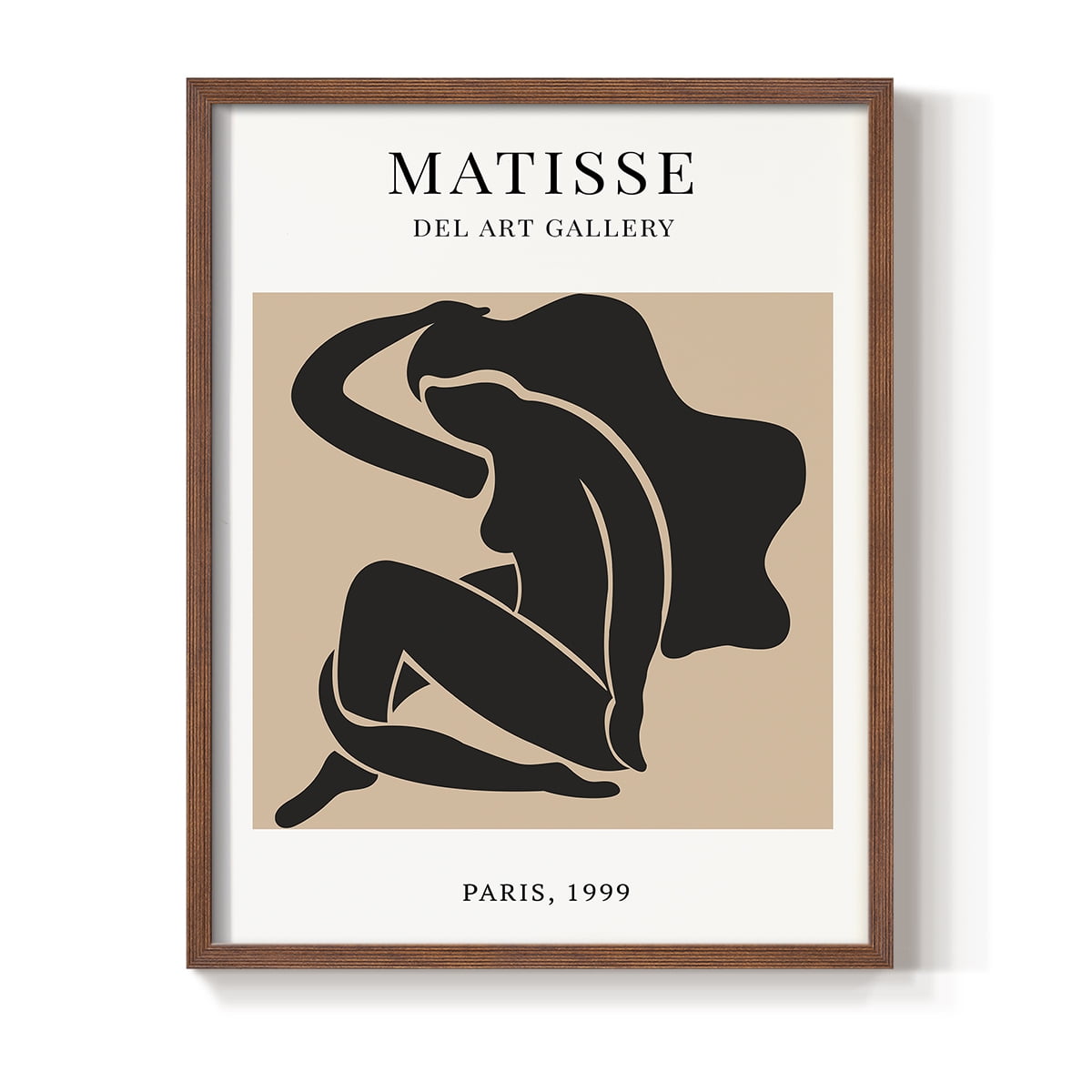 Matisse CXX Framed Print in Brown Solid Wood 8 x 10 Framed Print