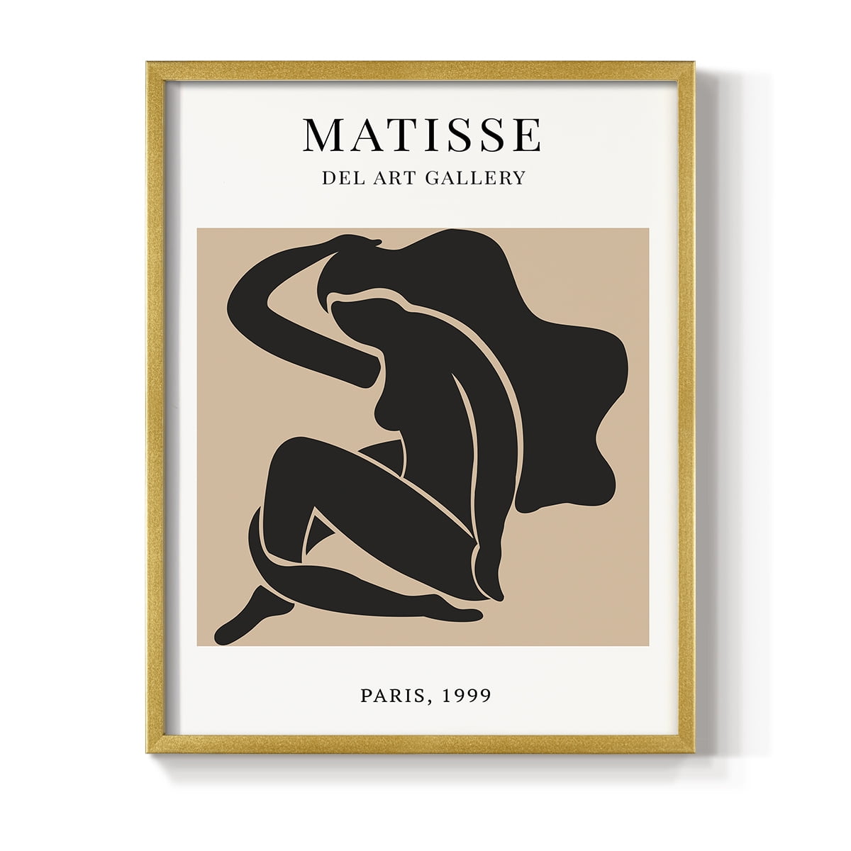 Matisse CXX Framed Print in Gold Solid Wood 8 x 10 Framed Print
