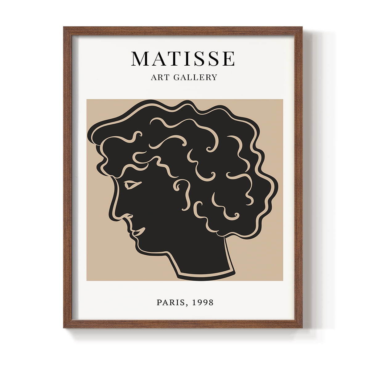 Matisse CXXI Framed Print in Brown Solid Wood 11 x 14 Framed Print